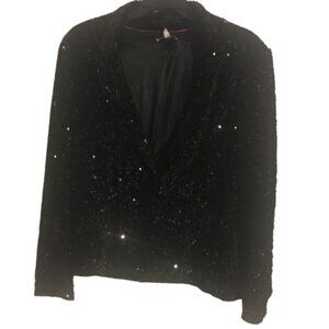 Nanette Lepore Sequin Jacket Black Small Medium Large NWT